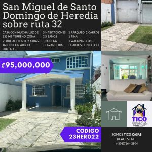 TICO CASAS - BIENES RAICES COSTA RICA - CASA SAN MIGUEL SANTO DOMINGO DE HEREDIA - 1-min