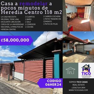 TICO CASAS - VENTA CASA HEREDIA JARDINES DE ROMA