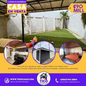 TICO CASAS - VENTA CASA SAN RAFAEL DE HEREDIA CENTRO - (12)