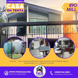 TICO CASAS - VENTA CASA SAN PABLO DE HEREDIA - (12)